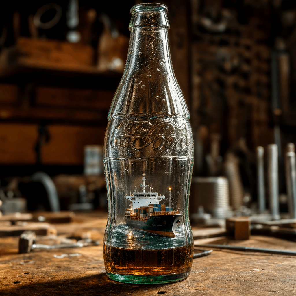 Ship inside a glass bottle