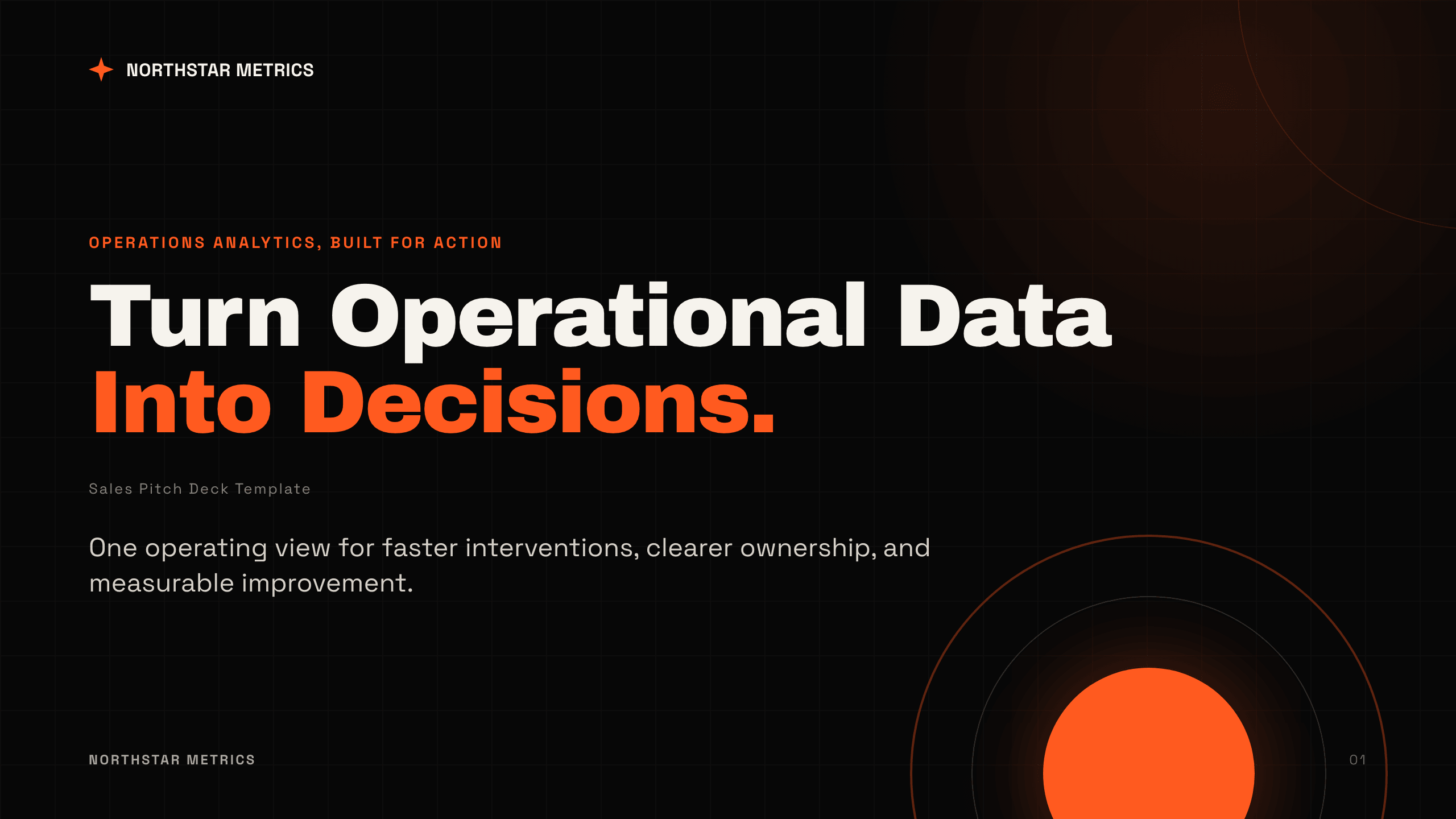 Operations analytics sales pitch example deck made in Julius