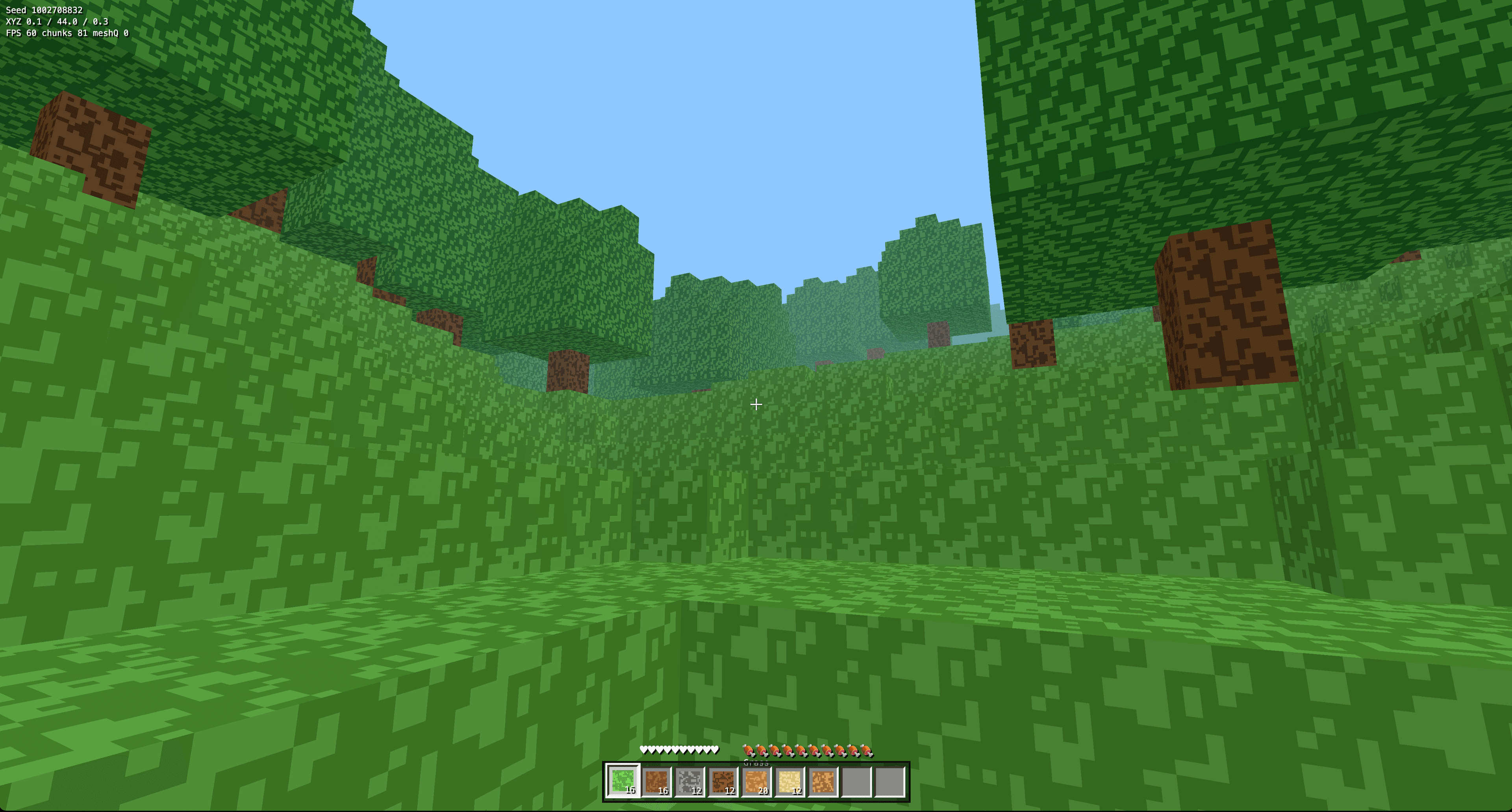 Minecraft-style game example made with the Julius AI website generator