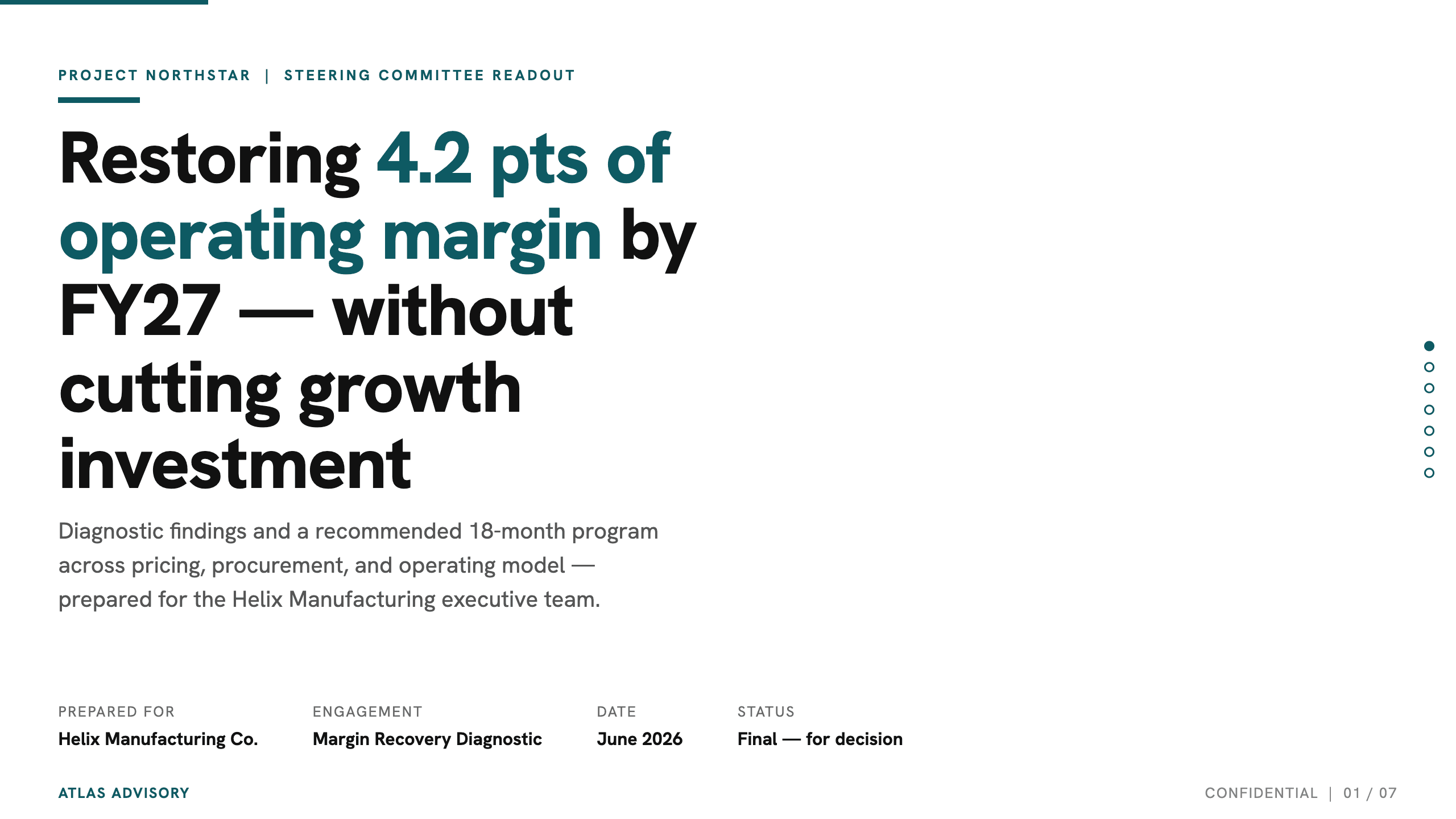 Agency proposal deck example made in Julius